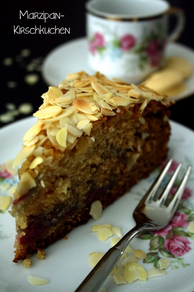 Marzipan, Kirschkuchen, Kuchen, Kirschen